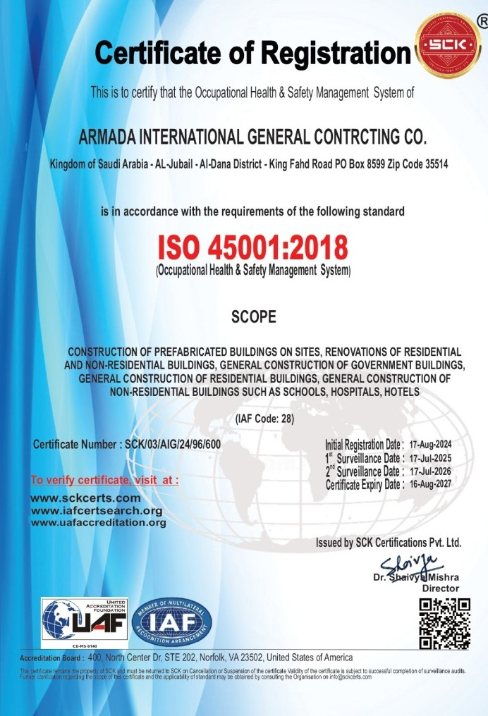 شهادة ISO 45001:2018